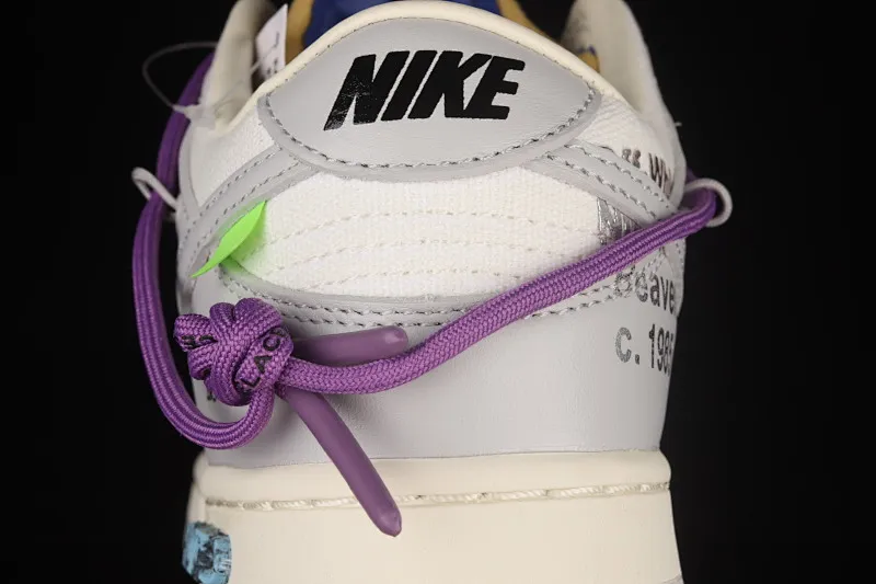 All Categories Nk SB Dunk Series Nk SB Dunk Low Low-top sneakers Pure original version OF x Nk Dunk Low OW Gray SB smashed backboard fashion casual sneakers DM1602-107